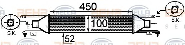 HELLA Töltőlevegő hűtő 8ML376755-731