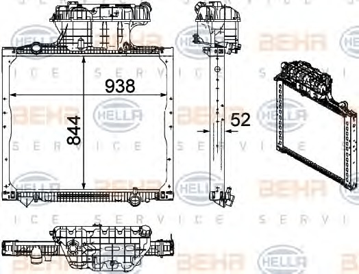 HELLA Vízhűtő 8MK376756-011