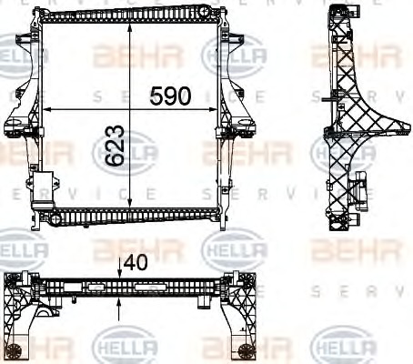 HELLA Vízhűtő 8MK376756-111