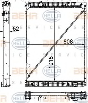 HELLA Vízhűtő 8MK376756-151