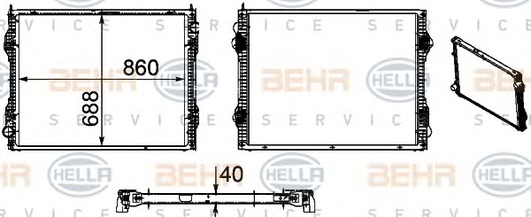 HELLA Vízhűtő 8MK376756-171