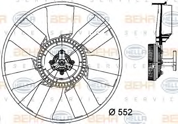 HELLA Ventilátor, vízhűtő 8MV376757-141