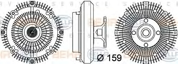 HELLA Hűtőventillátor kuplung 8MV376757-391