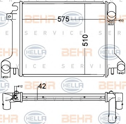 HELLA Vízhűtő 8MK376758-021