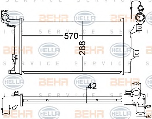 HELLA Vízhűtő 8MK376758-031