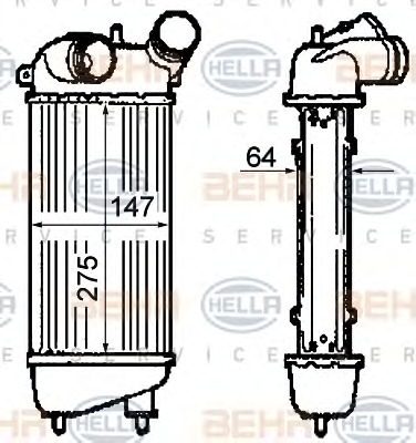 HELLA Töltőlevegő hűtő 8ML376760-711