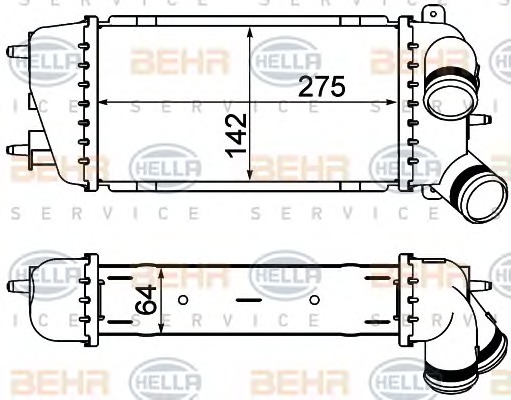 HELLA Töltőlevegő hűtő 8ML376760-714