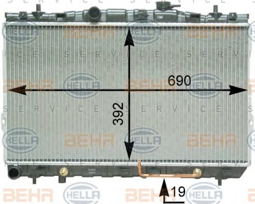 HELLA Vízhűtő 8MK376762-121