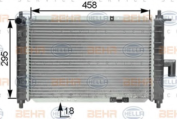 HELLA Vízhűtő 8MK376762-521