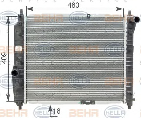 HELLA Vízhűtő 8MK376762-641