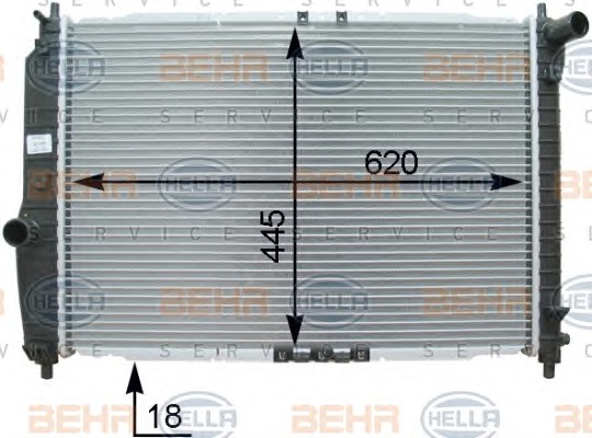 HELLA Vízhűtő 8MK376762-661