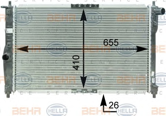 HELLA Vízhűtő 8MK376762-701