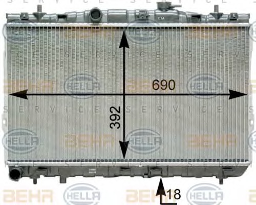 HELLA Vízhűtő 8MK376762-721