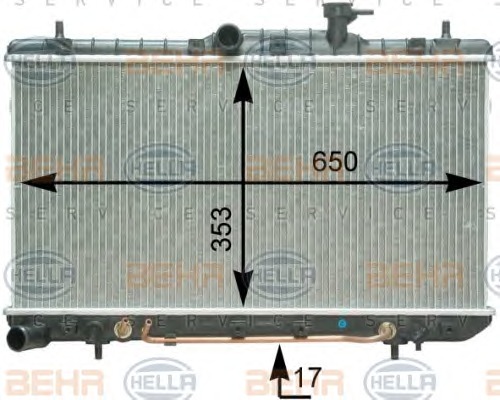 HELLA Vízhűtő 8MK376762-771