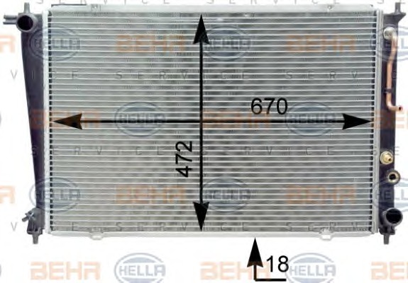 HELLA Vízhűtő 8MK376763-101