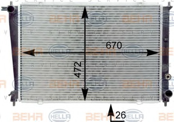 HELLA Vízhűtő 8MK376763-111