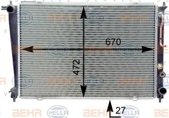 HELLA Vízhűtő 8MK376763-121