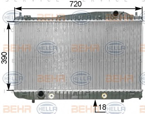 HELLA Vízhűtő 8MK376763-251