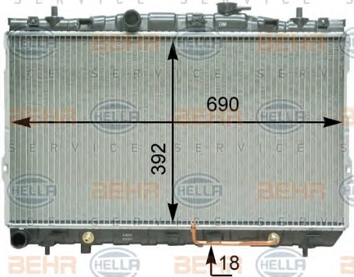 HELLA Vízhűtő 8MK376763-291