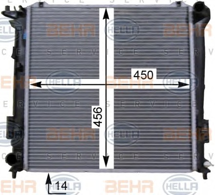 HELLA Vízhűtő 8MK376763-321