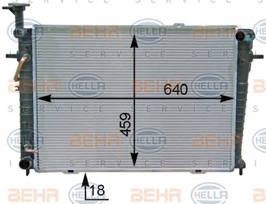 HELLA Vízhűtő 8MK376763-691