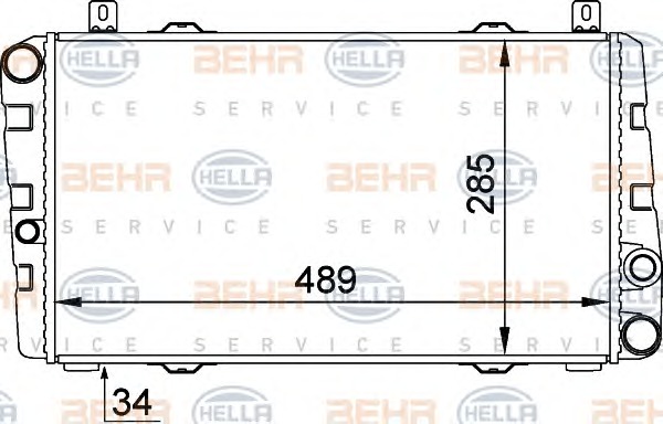 HELLA Vízhűtő 8MK376764-071