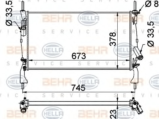 MAHLE Vízhűtő CR1361000S_MAHLE