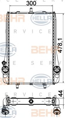 HELLA Vízhűtő 8MK376765-131