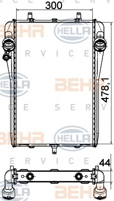 HELLA Vízhűtő 8MK376765-141