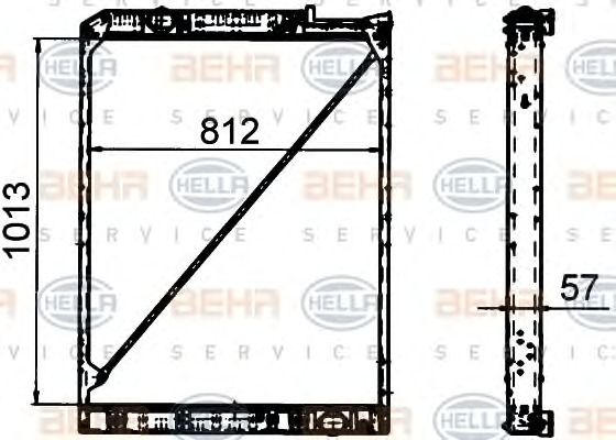 HELLA Vízhűtő 8MK376765-181