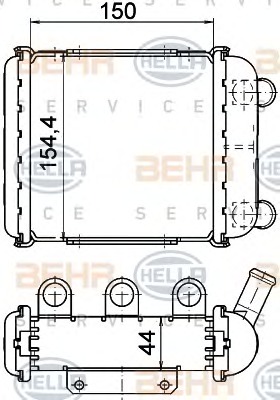 HELLA Vízhűtő 8MK376765-231