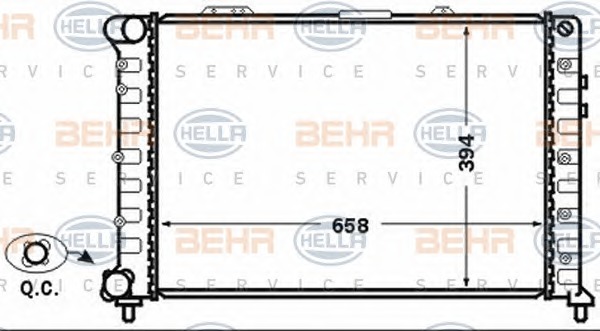 HELLA Vízhűtő 8MK376766-061