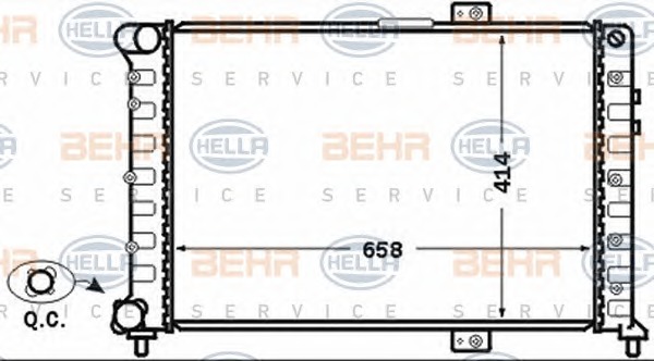 HELLA Vízhűtő 8MK376766-091