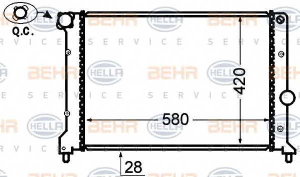 HELLA Vízhűtő 8MK376766-111