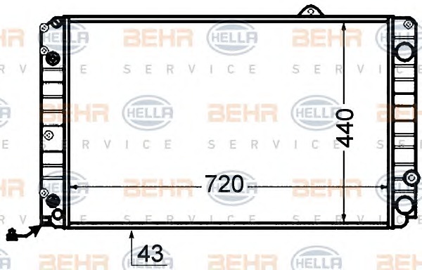 HELLA Vízhűtő 8MK376766-181