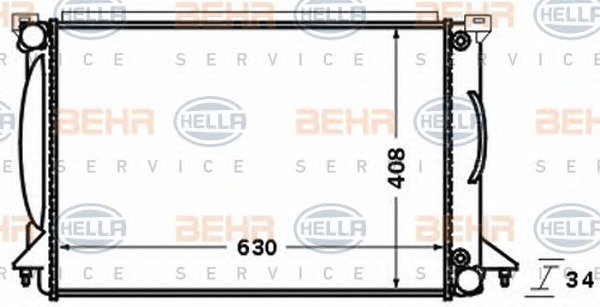 HELLA Vízhűtő 8MK376766-344