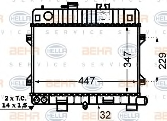 HELLA Vízhűtő 8MK376766-451