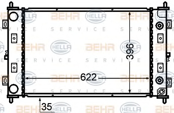 HELLA Vízhűtő 8MK376766-511