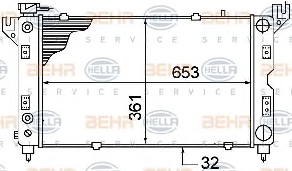 HELLA Vízhűtő 8MK376766-521