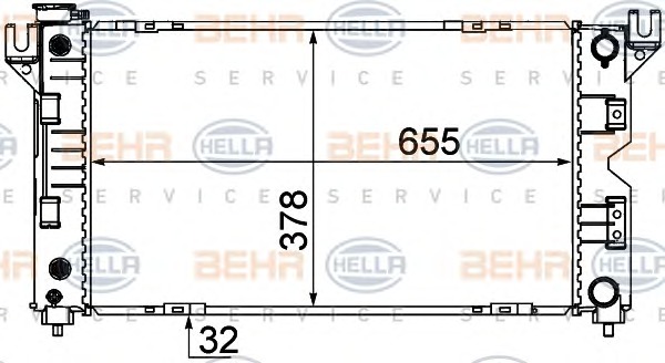 HELLA Vízhűtő 8MK376766-541