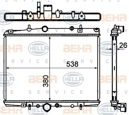 HELLA Vízhűtő 8MK376767-061