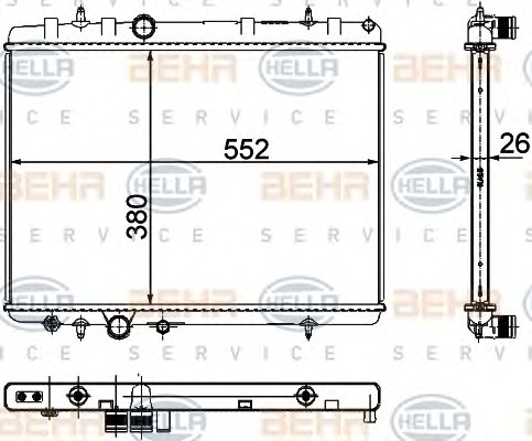 HELLA Vízhűtő 8MK376767-101