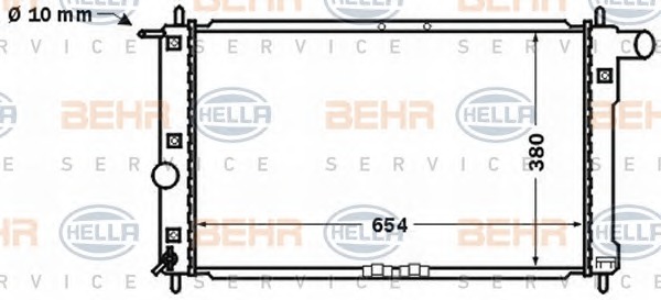 HELLA Vízhűtő 8MK376767-191