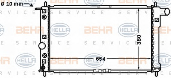 HELLA Vízhűtő 8MK376767-201