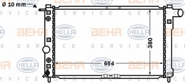 HELLA Vízhűtő 8MK376767-221