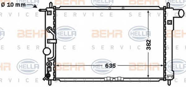 HELLA Vízhűtő 8MK376767-331