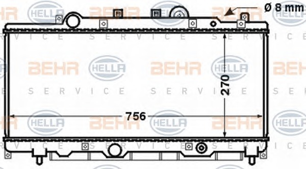 HELLA Vízhűtő 8MK376767-521