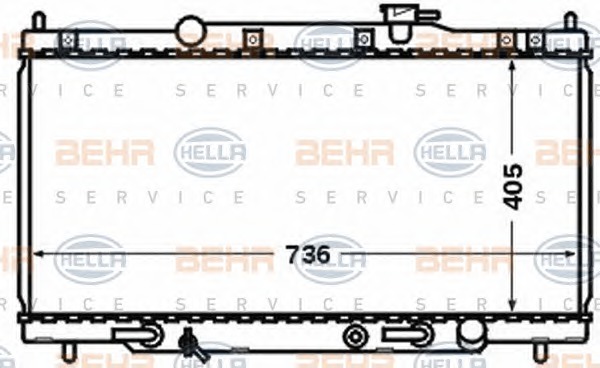 HELLA Vízhűtő 8MK376768-321