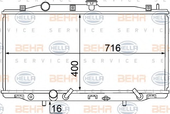 HELLA Vízhűtő 8MK376768-371