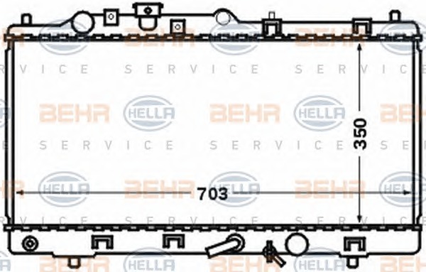 HELLA Vízhűtő 8MK376769-631